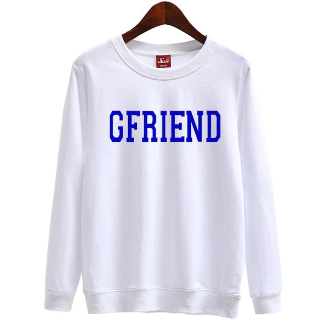 Autumn new kpop gfriend printing o neck long sleeve thin sweatshirts pullover hoodies