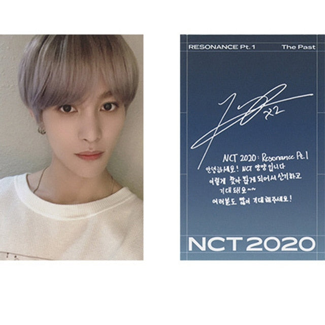 1/23PCS KPOP 2020 NCT Photocard RESONANCE PT.1 New Album Signature Blue Ins Small LOMO Card Self Made For Fans Gift Collection