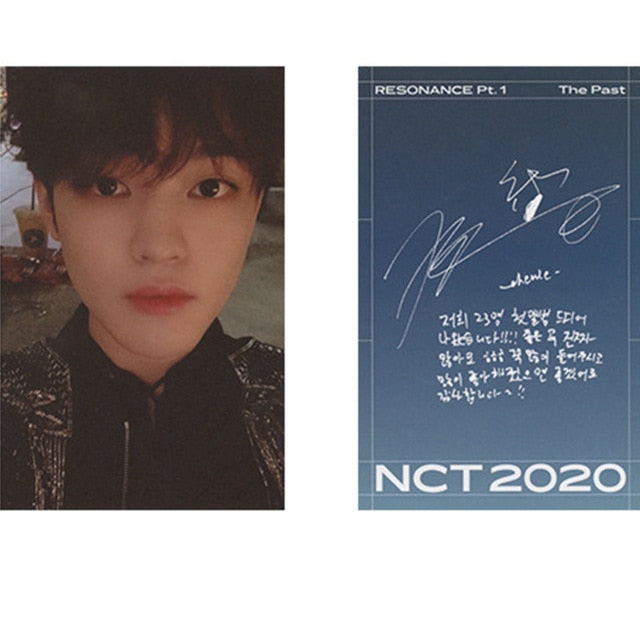 1/23PCS KPOP 2020 NCT Photocard RESONANCE PT.1 New Album Signature Blue Ins Small LOMO Card Self Made For Fans Gift Collection