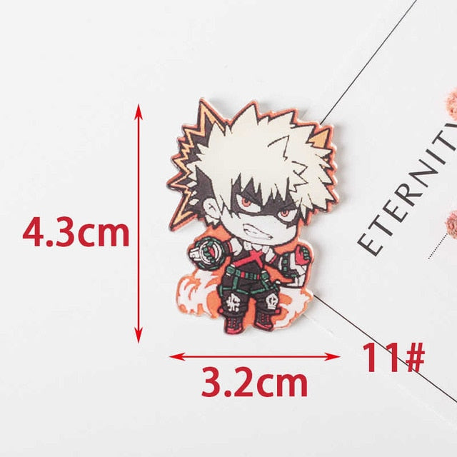 1 PCS Painting cartoon mix My Hero Academia for Clothing Acrylic Badges Kawaii Icons on The Backpack Pin Brooch Badge