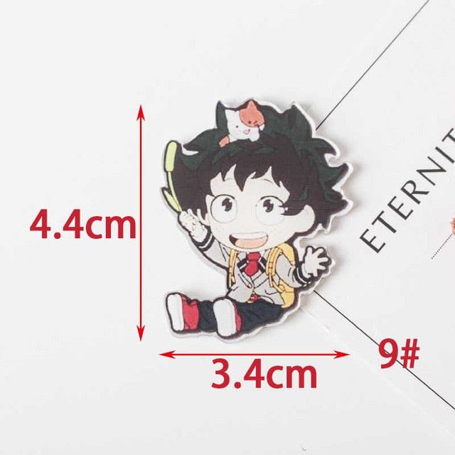1 PCS Painting cartoon mix My Hero Academia for Clothing Acrylic Badges Kawaii Icons on The Backpack Pin Brooch Badge
