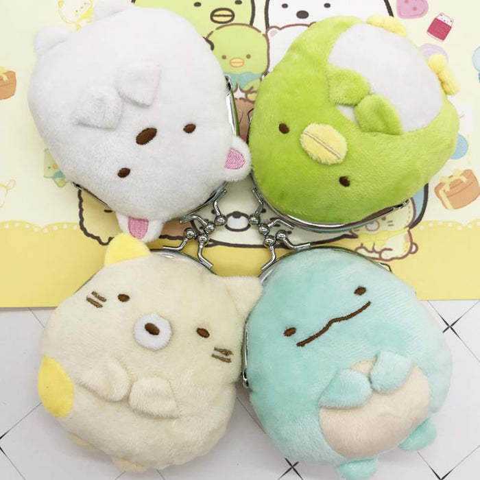 1 Pcs Kawaii Japanese Anime Sumikko Gurashi Plush Wallet Toys Soft Stuff Plush Coin Bags Plush Toys Gift