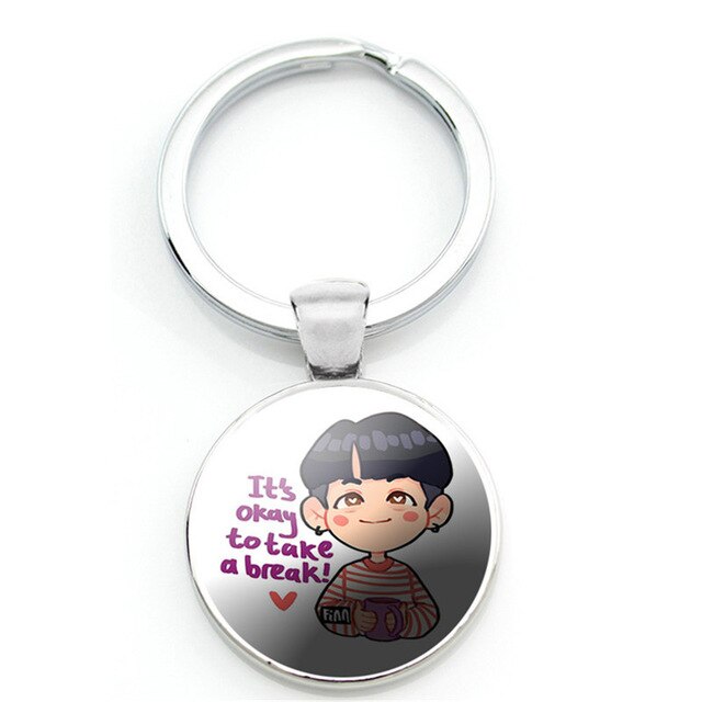 1 Pcs Kpop Stray Kids JISUNG HUYUNJIN JEONGIN CHAN Cartoon Cute Figure Key Ring Kawaii Photo Metal Keychain Bag Pendant
