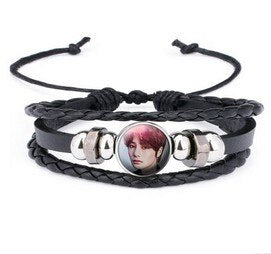 1 Pcs Kpop Stray Kids New Album GO Sheng CHANG BIN HYUN JIN FELIX LEE KNOW Hand-woven Leather Bracelet Around Accessories