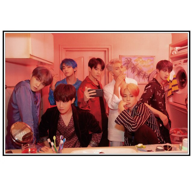 kpop Bangtan boys poster,jungkook,rm,v,jimin,jin,suga,j-hope,2020new decoration painting hd photo wall sticker home decor
