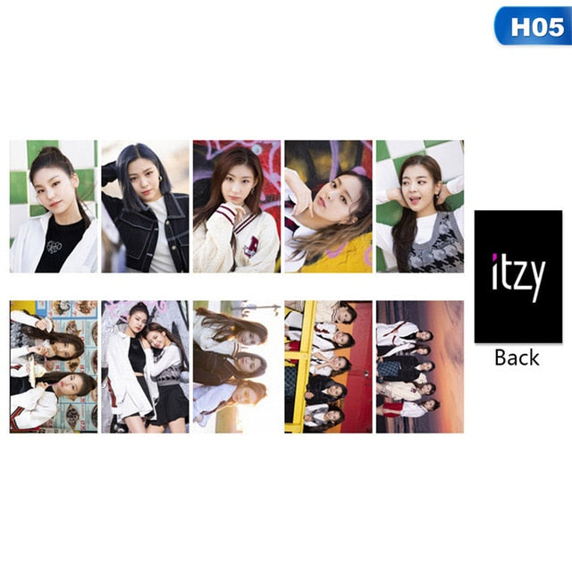 10 Pcs/Set ITZY IT'z ME Photocard Photo Card PVC Crystal Card Stickers For Bus Student Card Stationery Set