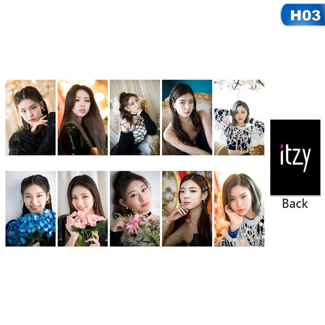 10 Pcs/Set ITZY IT'z ME Photocard Photo Card PVC Crystal Card Stickers For Bus Student Card Stationery Set
