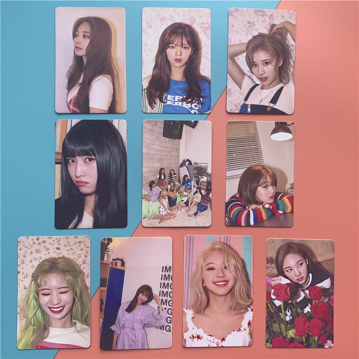 10 Pcs / Set Kpop TWICE Momo Sana Mina FANCY YOU LOMO Card ONCE Collection Postcard Homemade Photo Fan Gift Collection
