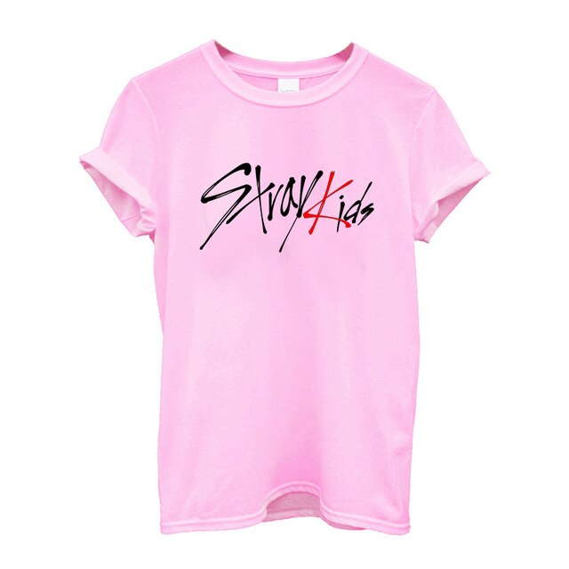 100% cotton t-shirt woman stray kids t shirt women tshirt ladies tee shirts korean best friends clothes big size cute top