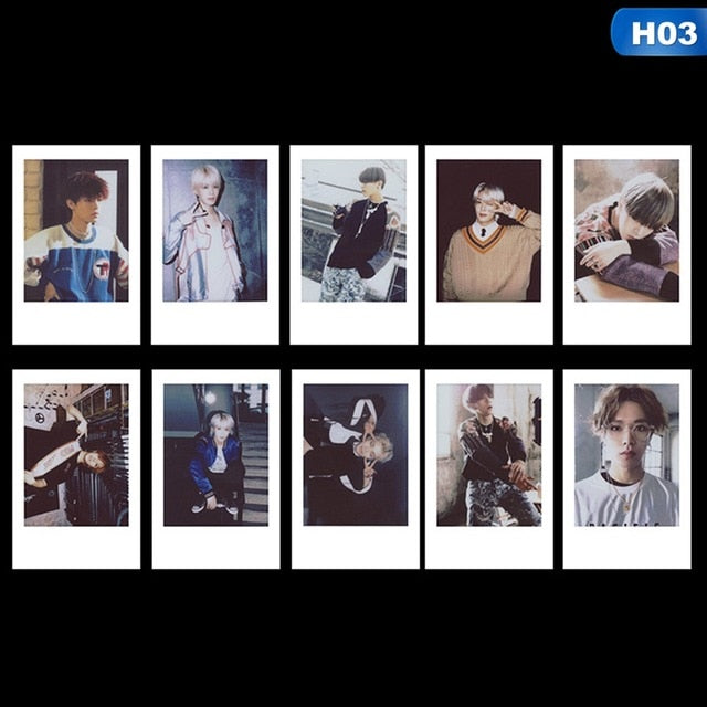10PCS/Set KPOP NCT 127 Taeyong WINWIN Photo Cards Poster LOMO Cards Self Made Paper Photocard Fans Gift Collection