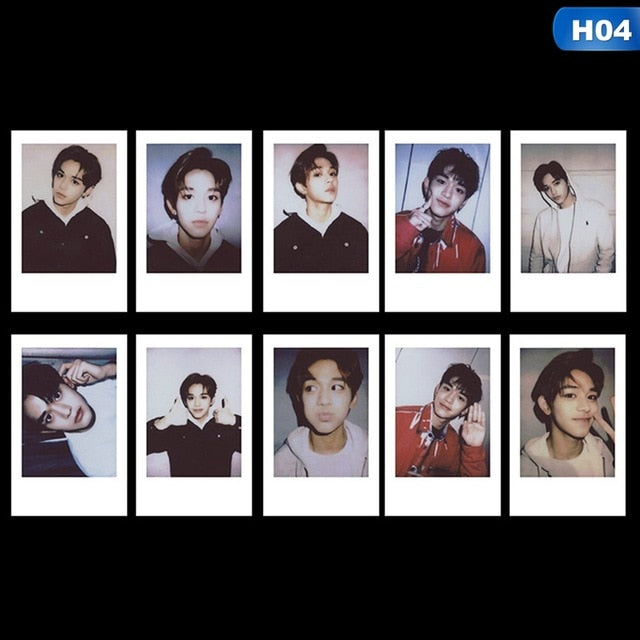 10PCS/Set KPOP NCT 127 Taeyong WINWIN Photo Cards Poster LOMO Cards Self Made Paper Photocard Fans Gift Collection