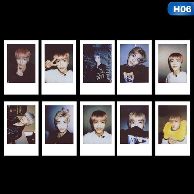 10PCS/Set KPOP NCT 127 Taeyong WINWIN Photo Cards Poster LOMO Cards Self Made Paper Photocard Fans Gift Collection