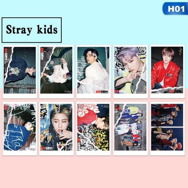 10PCS/Set NEW KPOP STRAY KIDS LOMO Cards Album HD Photocards For Fans Collective Photo Cards Autograph
