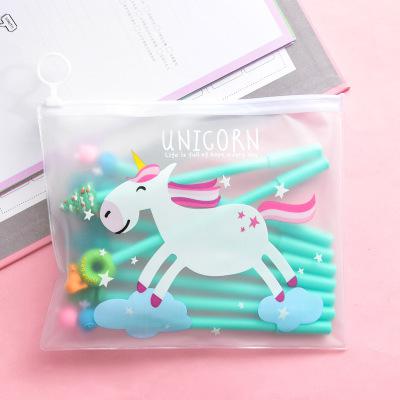 10Pcs/Set Gel Pen Unicorn Pen Stationery Kawaii School Supplies Gel Ink Pen School Stationery Office Suppliers Pen Kids Gifts