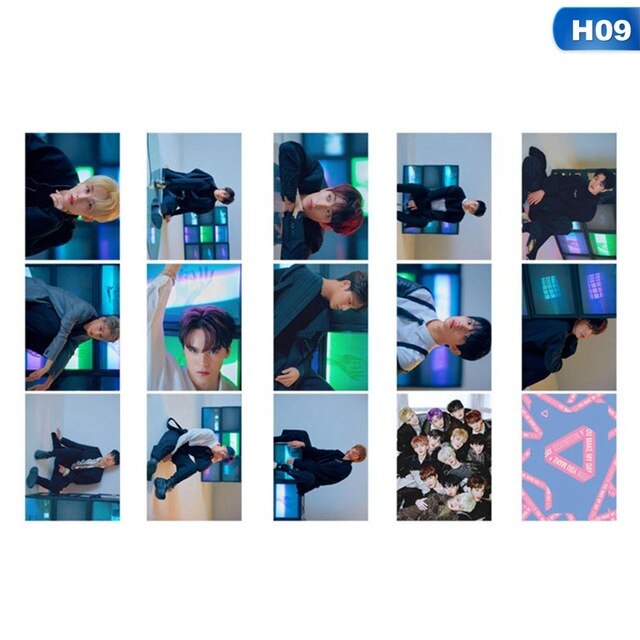 14Pcs/Set KPOP Seventeen Team  Album Collection Love Letter Photo Card PVC Cards Self Made LOMO Card Photocard Fans Collection