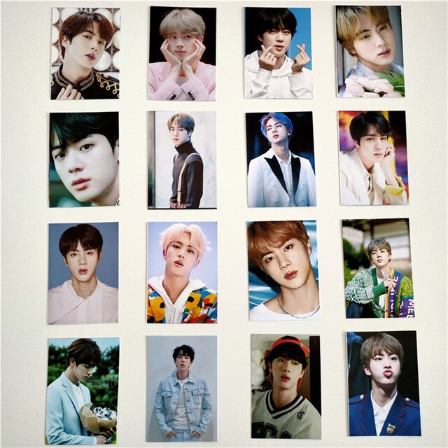 16 Pcs /set Kpop Bangtan Boys JUNGHOOK RM SUGA JHOPE V JIMIN JIN Member Photo Various Period Postcard LOMO Card