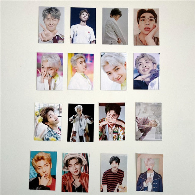 16 Pcs /set Kpop Bangtan Boys JUNGHOOK RM SUGA JHOPE V JIMIN JIN Member Photo Various Period Postcard LOMO Card