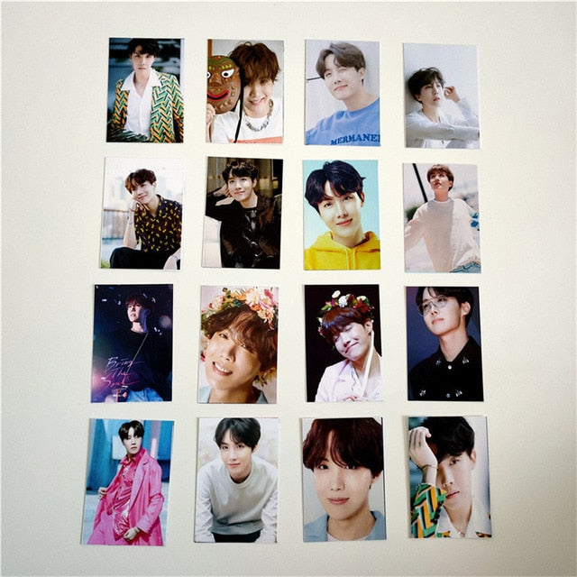 16 Pcs /set Kpop Bangtan Boys JUNGHOOK RM SUGA JHOPE V JIMIN JIN Member Photo Various Period Postcard LOMO Card