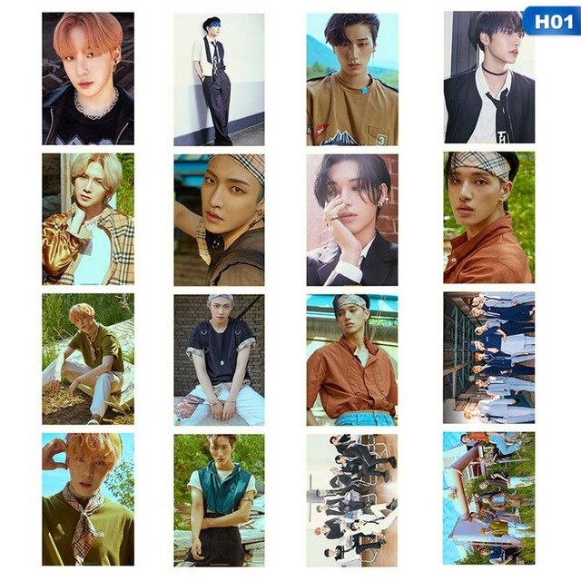 16PCS/Set Kpop ATEEZ Photocard Postcard New Album ZERO: FEVER PART.1 Photo Card LOMO Cards For Fans Gift