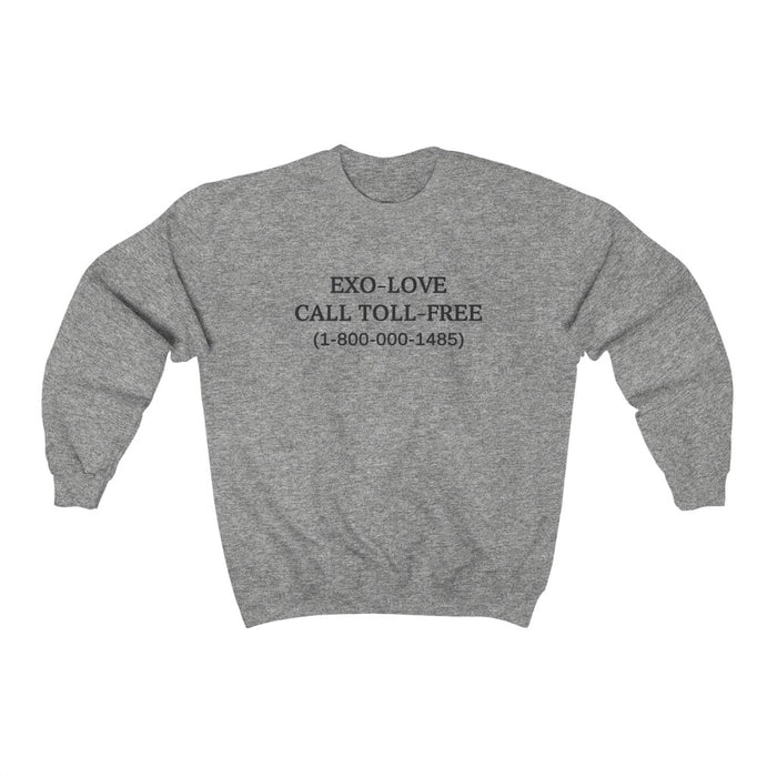 EXO Call Toll Free (1-800-000-1485) Sweatshirt - EXO Sweatshirt - Kpop Crewneck Women Sweatshirt