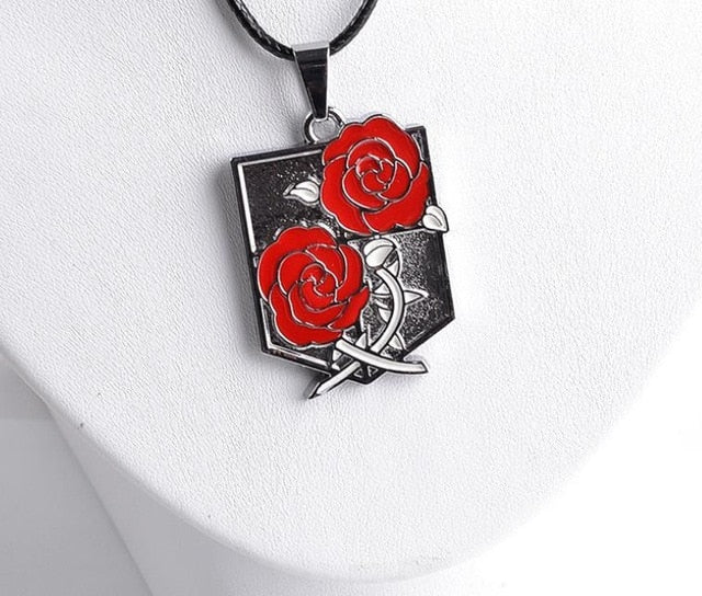1pc Anime Attack on Titan Alloy Necklace Figure Toys Wings of Liberty Shingeki No Kyojin Leather Chain Gold Silver Pendant Gift