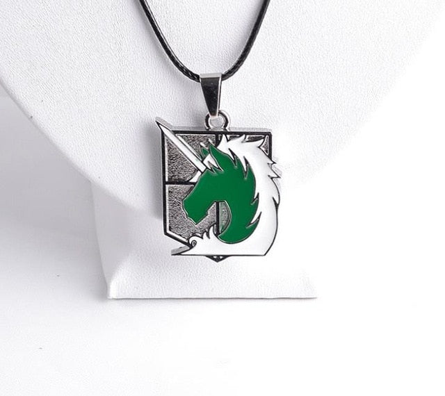 1pc Anime Attack on Titan Alloy Necklace Figure Toys Wings of Liberty Shingeki No Kyojin Leather Chain Gold Silver Pendant Gift