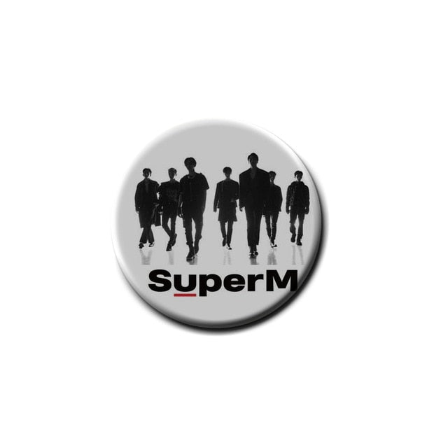 1pcs Kpop SUPERM Badge High quality HD K-pop SuperM brooch HD photo