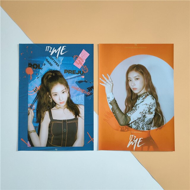 2 Pcs / Set Kpop ITZY New Album IT'z ME Poster DALLA DALLA ICY WANNABE Prints Clear Image Well Hanging Home Decoration