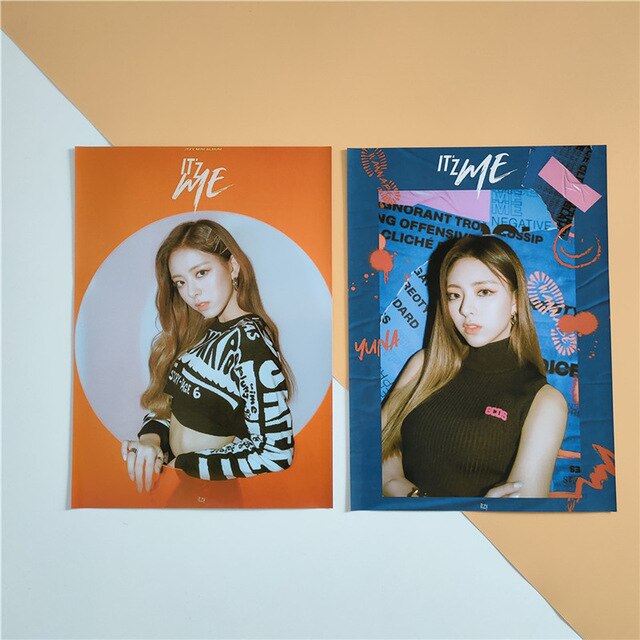 2 Pcs / Set Kpop ITZY New Album IT'z ME Poster DALLA DALLA ICY WANNABE Prints Clear Image Well Hanging Home Decoration
