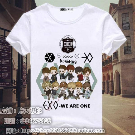 Kpop Newest 2019 kpop new EXO T-Shirt summer Two patrol groups The same paragraph KRIS SEHUN CHANYEOL BAEKHYUN male and female Short-sleeved that you'll fall in love with. At an affordable price at KPOPSHOP, We sell a variety of 2019 kpop new EXO T-Shirt summer Two patrol groups The same paragraph KRIS SEHUN CHANYEOL BAEKHYUN male and female Short-sleeved with Free Shipping.