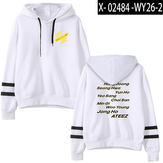 ATEEZ Hooded Sweatshirt tshirts Kpop ATEEZ Hoodie A TEEnager Z Women Pullover - Kpopshop