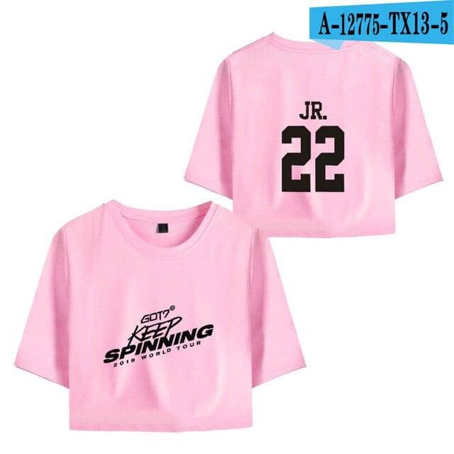 Kpop Newest 2019 KPOP GOT7 WORLD TOUR KEEP SPINNING NEW print Women Crop Tops Short Sleeve T-shirt Trendy Streetwear Girls Sexy T Shirt that you'll fall in love with. At an affordable price at KPOPSHOP, We sell a variety of 2019 KPOP GOT7 WORLD TOUR KEEP SPINNING NEW print Women Crop Tops Short Sleeve T-shirt Trendy Streetwear Girls Sexy T Shirt with Free Shipping.