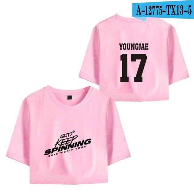 Kpop Newest 2019 KPOP GOT7 WORLD TOUR KEEP SPINNING NEW print Women Crop Tops Short Sleeve T-shirt Trendy Streetwear Girls Sexy T Shirt that you'll fall in love with. At an affordable price at KPOPSHOP, We sell a variety of 2019 KPOP GOT7 WORLD TOUR KEEP SPINNING NEW print Women Crop Tops Short Sleeve T-shirt Trendy Streetwear Girls Sexy T Shirt with Free Shipping.
