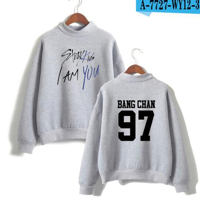 2019 KPOP Straykids Stray Kids Album I Am You CHANGBIN BANG CHAN WOOJIN MINHO Turtleneck Women Hoodie Sweatshirt Hip Hop Clothes