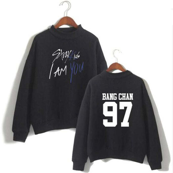 2019 KPOP Straykids Stray Kids Album I Am You CHANGBIN BANG CHAN WOOJIN MINHO Turtleneck Women Hoodie Sweatshirt Hip Hop Clothes
