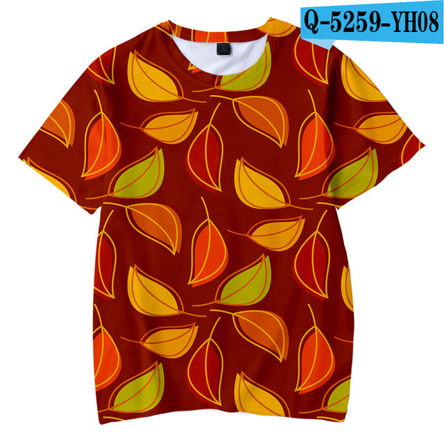 Leaf Nature 3D Children T-shirts Spring/ Tshirts  Kpop tshirt - Kpopshop