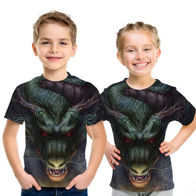 Kids Dragon Ball Z 3D Anime Goku Vegeta T-shirts Dragonball Shirt Super Saiyan Vegeta Children - Kpopshop
