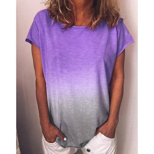 Women Gradient Tops Lady Loose T-shirts oversized S-5XL s - Kpopshop