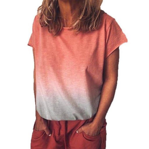Women Gradient Tops Lady Loose T-shirts oversized S-5XL s - Kpopshop