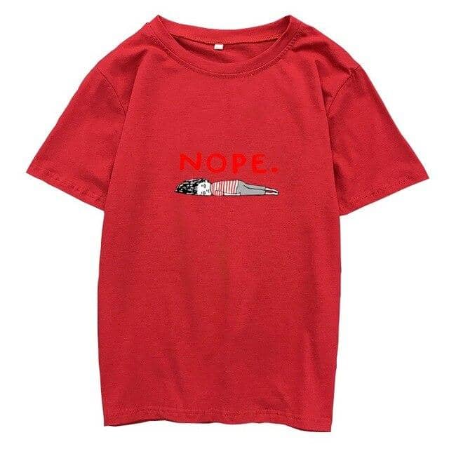 Women's Funny O-Neck Korean Style T-Shirt Tops - Kpopshop