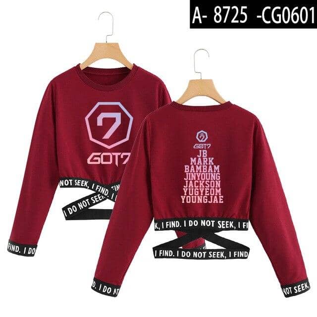 Kpop Newest 2019 got7 T-Shirts Summer kpop T shirt crop top women clothes 2019 korean style women long sleeve Fashion tops streetwear that you'll fall in love with. At an affordable price at KPOPSHOP, We sell a variety of 2019 got7 T-Shirts Summer kpop T shirt crop top women clothes 2019 korean style women long sleeve Fashion tops streetwear with Free Shipping.