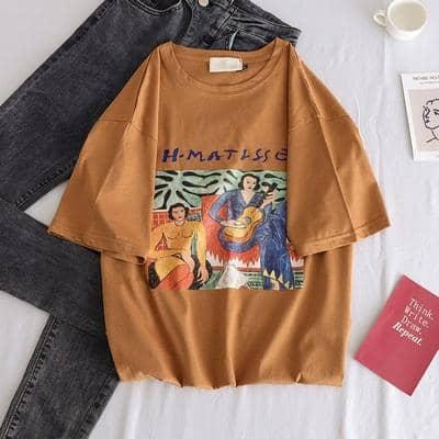 Kpopshop Originals - new women  O-neck chic basic t-shirts korean vintage womens  tops - Kpopshop