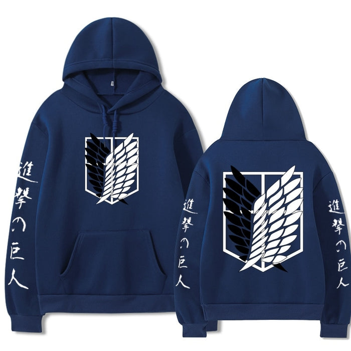 2020 Hot Japanese Anime Graphic Hoodies Attacking Giant Demon Slayer Attack on Titan Sweatshirt Unisex