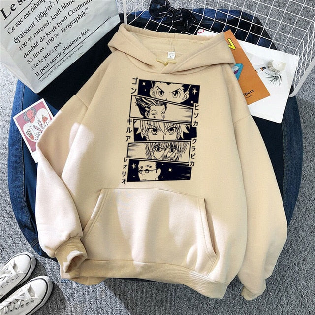 2021 Hot Japanese Anime Manga Kawaii Hunter X Hunter Hoodies Men/Women Short Sleeve Sweatshirt  For Teens