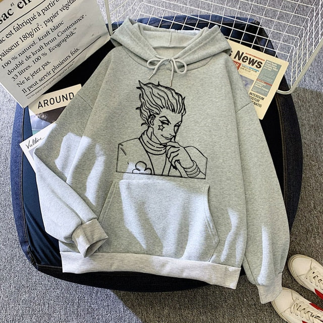 2021 Hot Japanese Anime Manga Kawaii Hunter X Hunter Hoodies Men/Women Short Sleeve Sweatshirt  For Teens