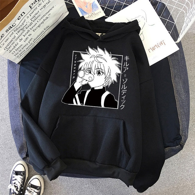 2021 Hot Japanese Anime Manga Kawaii Hunter X Hunter Hoodies Men/Women Short Sleeve Sweatshirt  For Teens