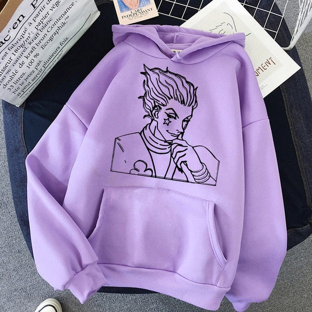 2021 Hot Japanese Anime Manga Kawaii Hunter X Hunter Hoodies Men/Women Short Sleeve Sweatshirt  For Teens