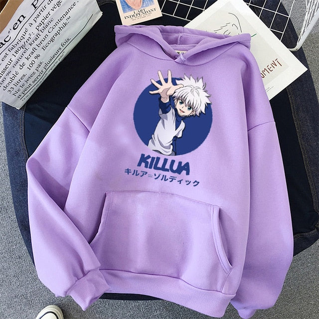2021 Hot Japanese Anime Manga Kawaii Hunter X Hunter Hoodies Men/Women Short Sleeve Sweatshirt  For Teens