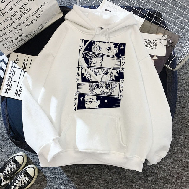2021 Hot Japanese Anime Manga Kawaii Hunter X Hunter Hoodies Men/Women Short Sleeve Sweatshirt  For Teens