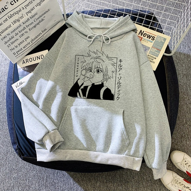 2021 Hot Japanese Anime Manga Kawaii Hunter X Hunter Hoodies Men/Women Short Sleeve Sweatshirt  For Teens